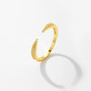 Wholesale S925 Sterling Silver Open Adjustable Ring For Women With Asymmetrical Design And Electroplating Process