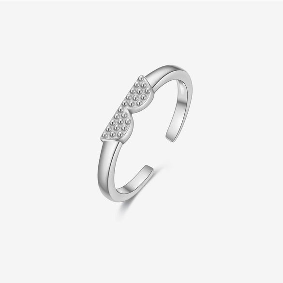 Wholesale S925 Sterling Silver Opening Adjustable Ring Geometric Fashion Electroplated