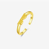 Wholesale S925 Sterling Silver Opening Adjustable Ring Geometric Fashion Electroplated