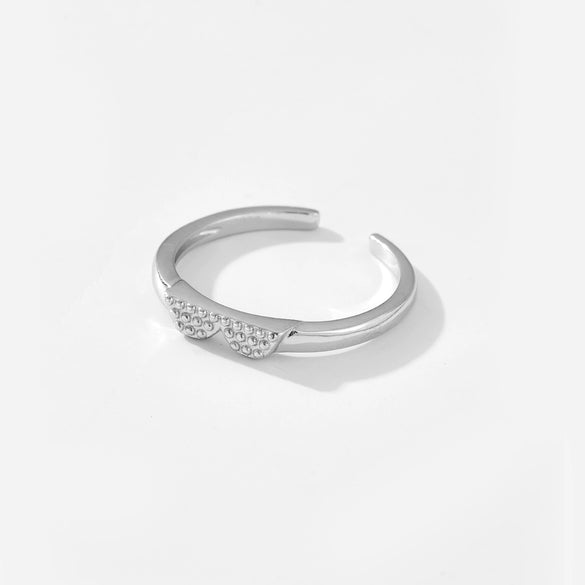 Wholesale S925 Sterling Silver Opening Adjustable Ring Geometric Fashion Electroplated