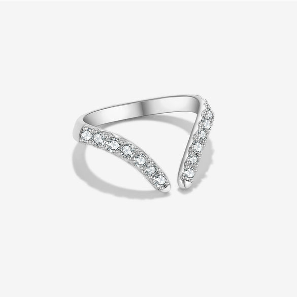 Wholesale S925 Sterling Silver Opening Adjustable Ring With Irregular Design And Electroplating For Women Fashion Ol Style Geometric