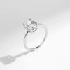 Wholesale S925 Sterling Silver Oval Dove Eggshaped Geometric Inlaid Zircon Ring For Women