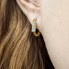 Wholesale S925 Sterling Silver Oval Geometric Earrings With Microinlaid Zircon