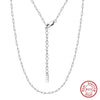 Wholesale S925 Sterling Silver Paper Clip Chain Cross Geometric Necklace Electroplated