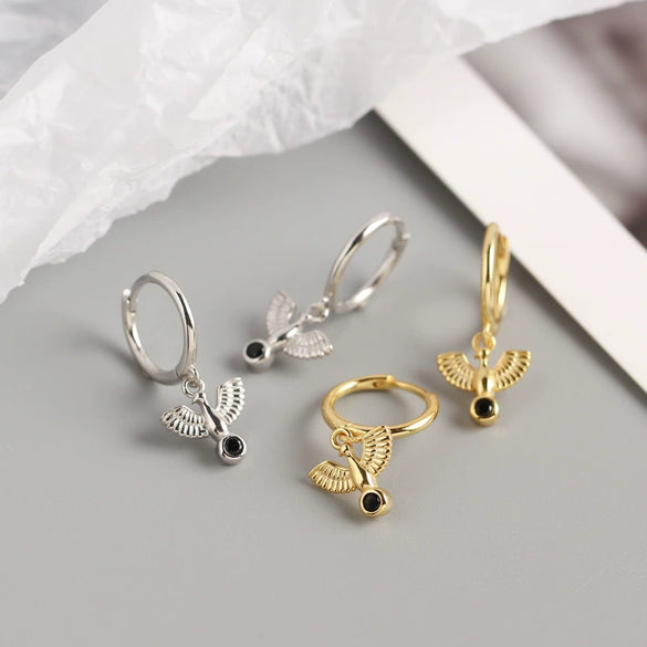 Wholesale S925 Sterling Silver Peace Pigeon Animal Niche Style Electroplated Earrings For Women
