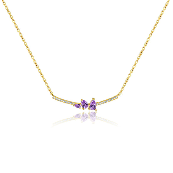 Wholesale S925 Sterling Silver Pear Shaped Women's Necklace With Electroplating Simple And Versatile Design Classic Elegant