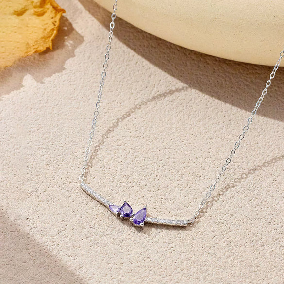 Wholesale S925 Sterling Silver Pear Shaped Women's Necklace With Electroplating Simple And Versatile Design Classic Elegant