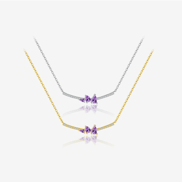 Wholesale S925 Sterling Silver Pear Shaped Women's Necklace With Electroplating Simple And Versatile Design Classic Elegant