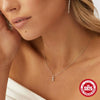 Wholesale S925 Sterling Silver Pearl Diamond Ochain Necklace With Geometric Design And Pearl Setting Process For Women
