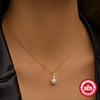 Wholesale S925 Sterling Silver Pearl Diamond Stacked Elegant Clavicle Chain With Geometric Pattern And Electroplating For Women