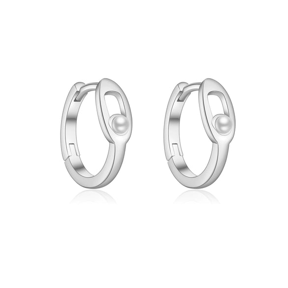 Wholesale S925 Sterling Silver Pearl Ear Ring With Simple High Design Sense Ear Buckle Fashion Ol Style Electroplated With Platinum Or 18K Gold