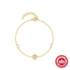Wholesale S925 Sterling Silver Pearl Five Petal White Shellfish Elegant Unisex Necklace And Bracelet Set With O Chain And Electroplating Treatment