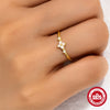 Wholesale S925 Sterling Silver Pearl Fourleaf Flower Ring For Women With Electroplating And Real Gold Plating