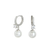 Wholesale S925 Sterling Silver Pearl Geometric Light Luxury Women's Earrings