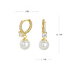 Wholesale S925 Sterling Silver Pearl Geometric Light Luxury Women's Earrings