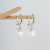Wholesale S925 Sterling Silver Pearl Geometric Light Luxury Women's Earrings