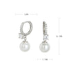 Wholesale S925 Sterling Silver Pearl Geometric Light Luxury Women's Earrings