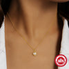 Wholesale S925 Sterling Silver Pearl Necklace With Love Pendant And Ochain Geometric Pattern Electroplated For Women