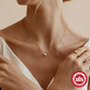 Wholesale S925 Sterling Silver 2 Pearls Slidable Bohemian Retro Women's O Chain Necklace With Geometric Design And Electroplating