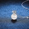 Wholesale S925 Sterling Silver Pendant Moissanite Necklace With Cross Chain And Crown Pattern For Women
