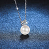 Wholesale S925 Sterling Silver Pendant Moissanite Necklace With Cross Chain And Crown Pattern For Women