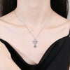Wholesale S925 Sterling Silver Pendant Moissanite Necklace With Crown Pattern Electroplated For Women