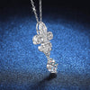 Wholesale S925 Sterling Silver Pendant Moissanite Necklace With Crown Pattern Electroplated For Women