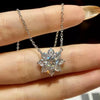 Wholesale S925 Sterling Silver Pendant Necklace With Moissanite Geometric Pattern Electroplating Treatment For Women Featuring Eight Petal Sunflower And Snowflake Design