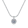 Wholesale S925 Sterling Silver Pendant Necklace With Shining Crown Pattern And Twist Chain Electroplated For Women