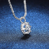 Wholesale S925 Sterling Silver Pendant Necklace With Shining Crown Pattern And Twist Chain Electroplated For Women