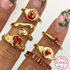 Wholesale S925 Sterling Silver Personality Hands Hug Joint Ring With Zirconia For Women