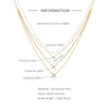 Wholesale S925 Sterling Silver Petal Element Three Layer Stacked Necklace With Star Pattern And Electroplating Treatment For Women