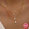 Wholesale S925 Sterling Silver Petal Element Three Layer Stacked Necklace With Star Pattern And Electroplating Treatment For Women