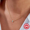 Wholesale S925 Sterling Silver Petal Fourleaf Clover Clavicle Necklace With Turquoise Zircon And Geometric Design