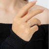 Wholesale S925 Sterling Silver Petal Geometric Retro Simple Ring With Electroplating Treatment For Women And Unisex