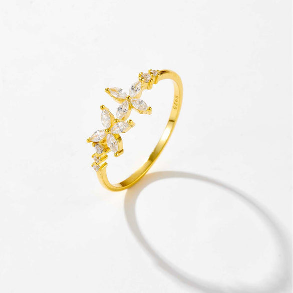 Wholesale S925 Sterling Silver Petal Geometric Retro Simple Ring With Electroplating Treatment For Women And Unisex