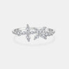 Wholesale S925 Sterling Silver Petal Geometric Retro Simple Ring With Electroplating Treatment For Women And Unisex