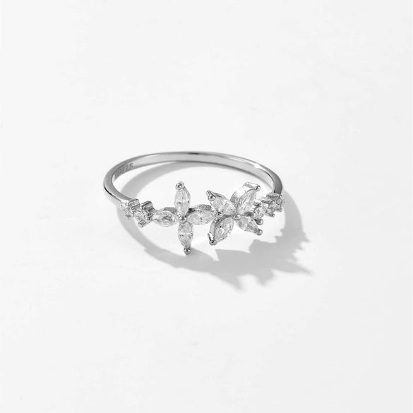 Wholesale S925 Sterling Silver Petal Geometric Retro Simple Ring With Electroplating Treatment For Women And Unisex