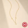 Wholesale S925 Sterling Silver Petal Stacked Geometric O Chain Necklace With Electroplating For Women