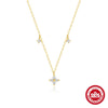 Wholesale S925 Sterling Silver Petal Stacked Geometric O Chain Necklace With Electroplating For Women