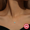 Wholesale S925 Sterling Silver Petal Turquoise Diamond Jewelry Set With Simple Style And Environmentally Friendly Electroplating For Women