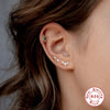 Wholesale S925 Sterling Silver Piercing Ear Nails With Zircon In Geometric Shape Electroplated For Women