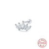 Wholesale S925 Sterling Silver Piercing Ear Nails With Zircon In Geometric Shape Electroplated For Women