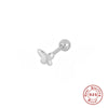 Wholesale S925 Sterling Silver Piercing Ear Nails With Zircon In Geometric Shape Electroplated For Women