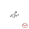 Wholesale S925 Sterling Silver Piercing Ear Nails With Zircon In Geometric Shape Electroplated For Women