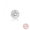 Wholesale S925 Sterling Silver Piercing Ear Nails With Zircon In Geometric Shape Electroplated For Women