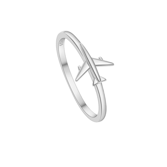 Wholesale S925 Sterling Silver Plain Circle Plane Design Ring With Electroplating For Women And Unisex
