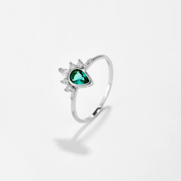 Wholesale S925 Sterling Silver Plain Crown Ring For Women Simple Geometric Electroplated Jewelry