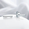 Wholesale S925 Sterling Silver Plain Cylindrical Geometric Earrings With Exquisite Design Sense And Seiko Craftsmanship For Unisex