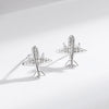 Wholesale S925 Sterling Silver Plane Earrings With Electroplating Treatment